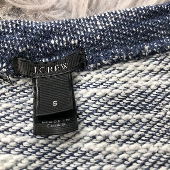 J. Crew Embellished Long Sleeve Denim Look Top - Picture 4 of 7